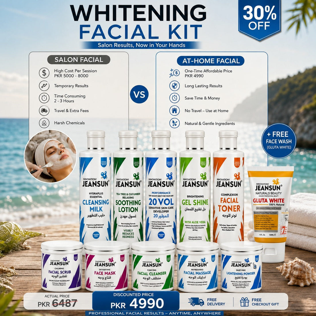 Jeansun Whitening Kit Rs.4990 Use Karne Se Pehle Aur Baad — Real Transformation