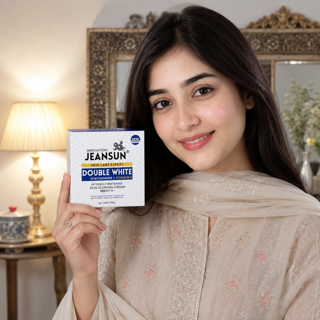 JEANSUN Double White Skin Glowing Cream | Niacinamide + Vitamin C | SPF 25+